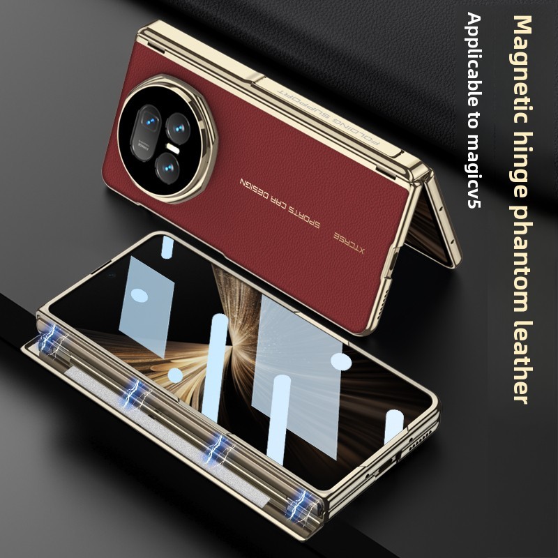 Magnetic for Honor Magic V5 Case Business Magic-V5 Fold Screen Guard Phone Casing