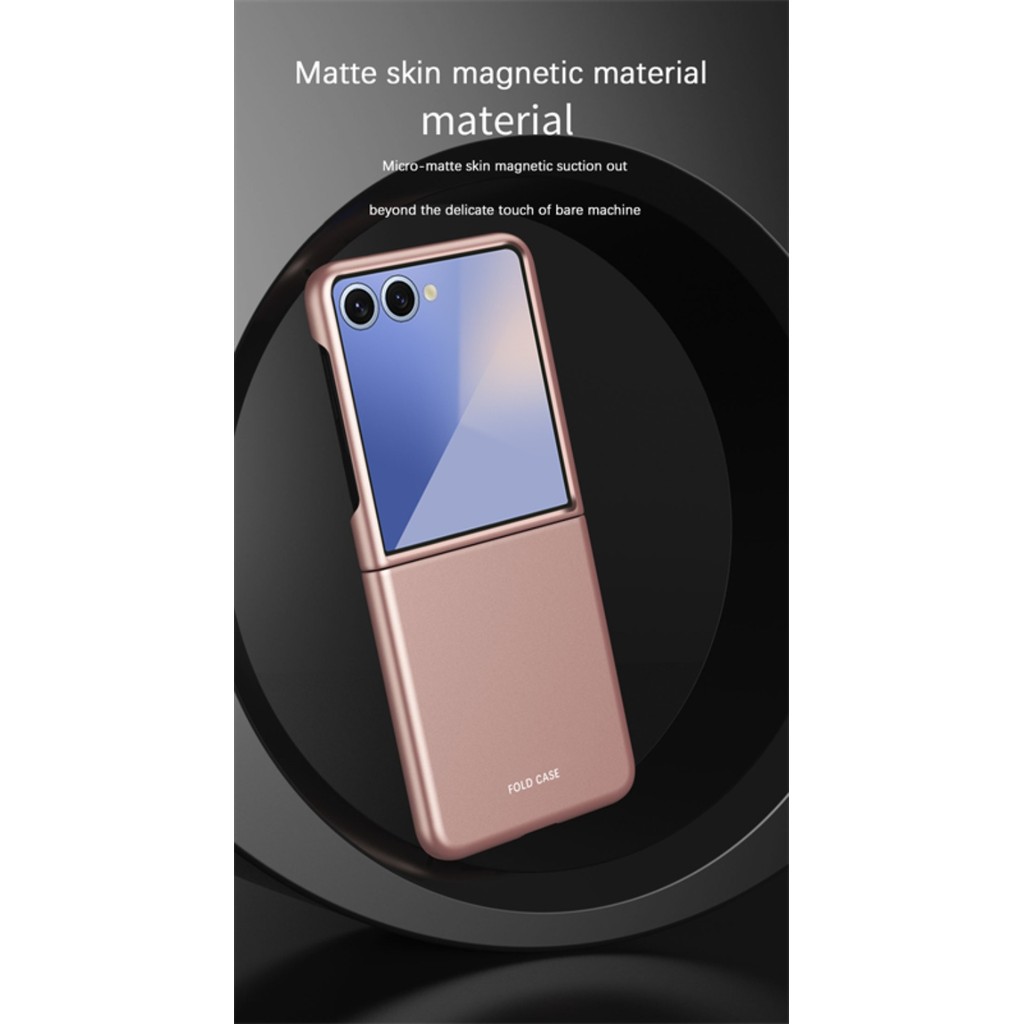 Magnetic Plain for Samsung Galaxy Z Flip 7 6 5 4 3 Case Minimalist Simple Classic Zflip3 Flip4 Flip5 Flip6 Flip7 Back Phone Casing - Image 3