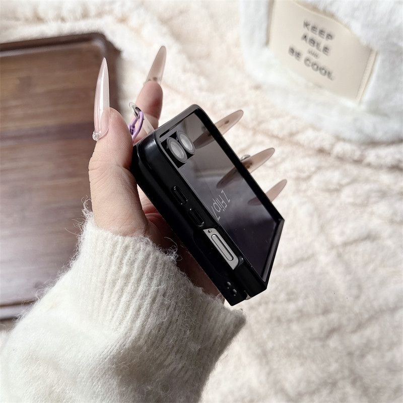 Bumper Anti-DROP for Samsung Galaxy Z Flip 7 6 5 4 7FE Case Ins Classic Zflip7 7FE Flip6 Flip5 Premium Phone Casing