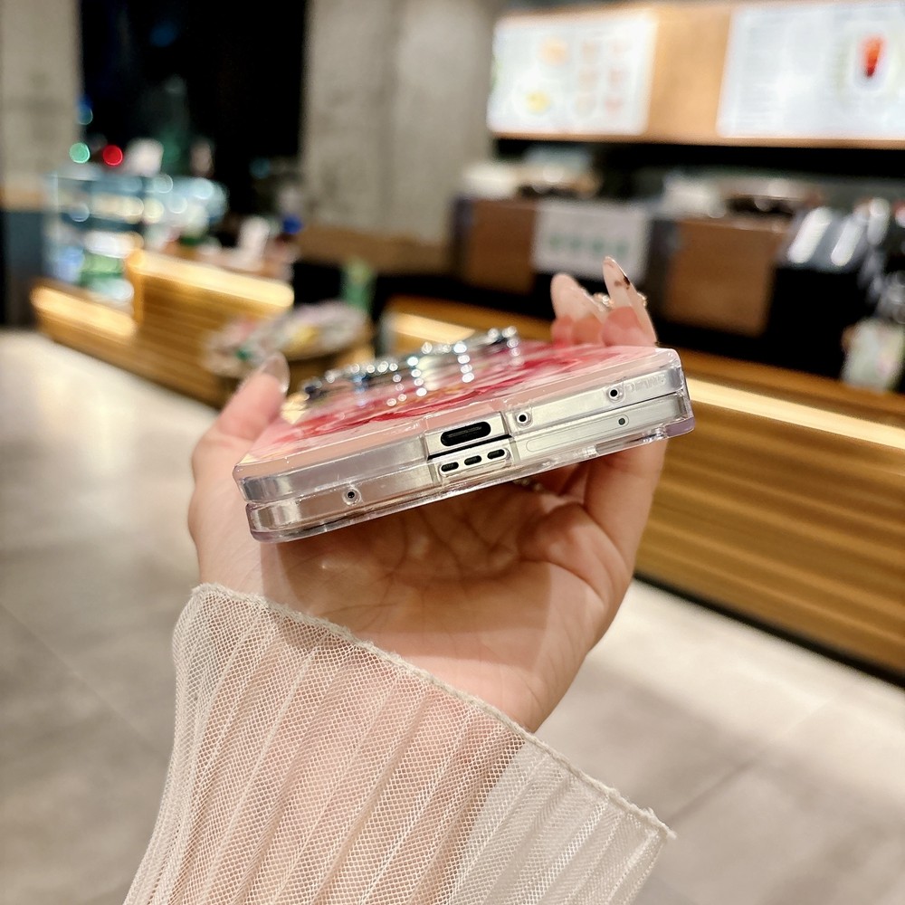 For OPPO Find N5 Aesthetic Creative Design Case Elegant Flower Simple Finewoven PU Classic Premium Cover - Image 2