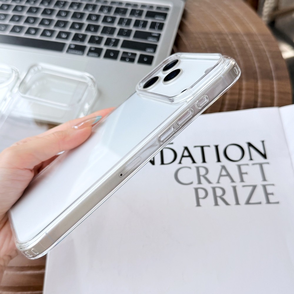 Plain Minimalist Case 17Pro 16Promax 15Promax Transparent for iPhone 17 16 15 14 13 12 11 Pro Max Plus Back Phone Casing