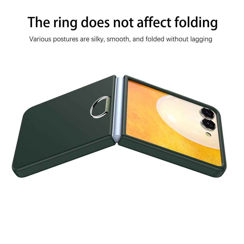 Matte Anti-Scratch of for Samsung Galaxy Z Flip 7 6 5 4 3 7FE Case Trendy Design Candy Color minimalist Flip5 Flip6 Flip7FE With Ring buckle Holder Phone Casing - Image 3