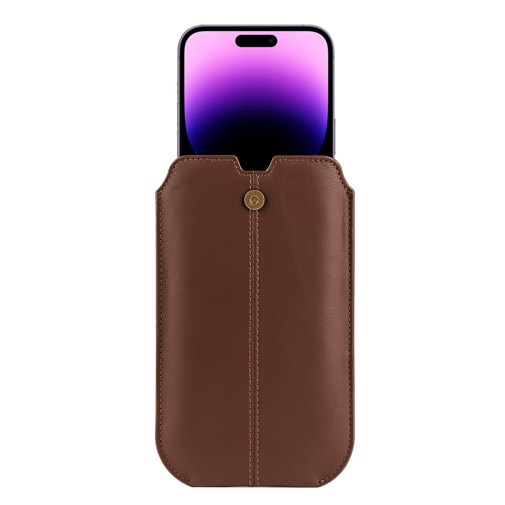 PU Leather Belt Clip Phone Case Men Waist Bag For 7.2inch 6.7inch 6.1inch Smartphone Pouch Belt Clip Holster - Image 2