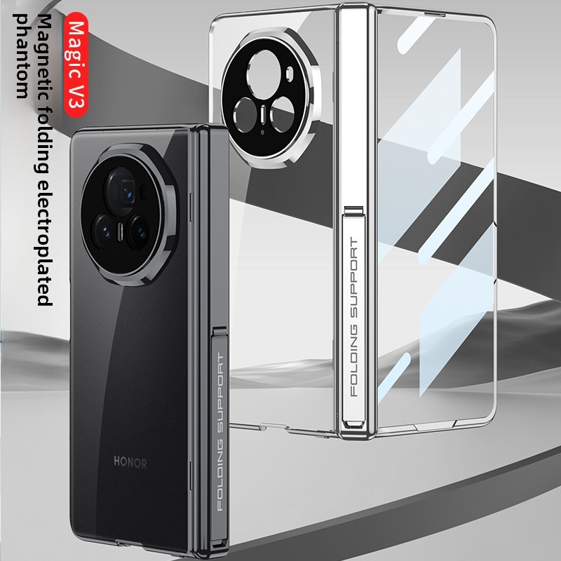 For Honor Magic V3 Magnetic Lens Protector Case Trendy Design Anti-DROP Finewoven PU Classic Premium Cover - Image 2
