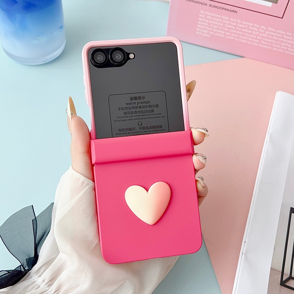 Simple Anti-DROP for Samsung Galaxy Z Flip 7 6 5 FE Case Beautiful Design Love Zflip7 7FE Flip6 Flip5 With Strap Phone Casing