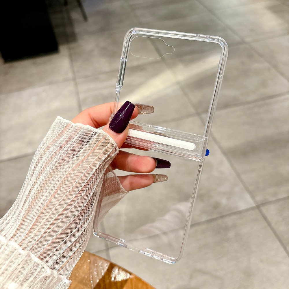 Aesthetic Magnetic for Samsung Galaxy Z Flip 7 6 5 FE Case Elegant Lens Protector Transparent Zflip7 7FE Flip6 Flip5 Back Phone Casing - Image 3