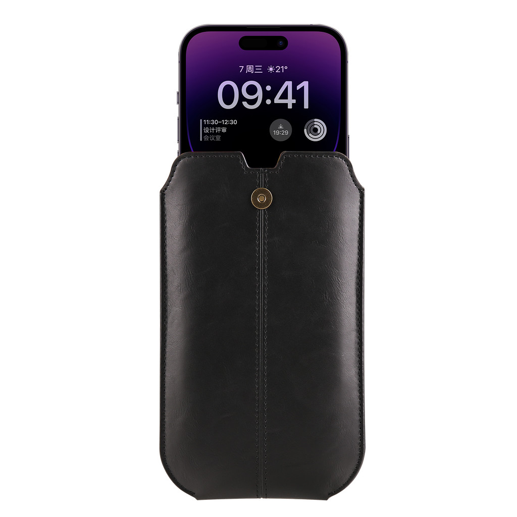Crazy Horse PU Leather Belt Clip Case Bag For 6.1inch 6.7inch 7.2inch Durable Case Belt Clip Phone Bag