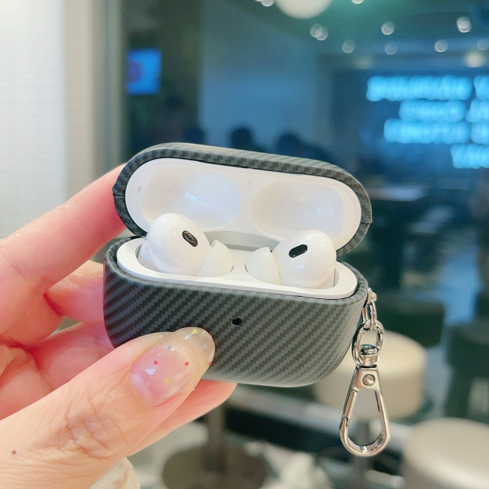 Carbon Fibre Creative Case for AirPods Pro3/Pro Pro2 PC Protective Earphone Casing AirPod 4 4ANC 3 Gen Case AirPods Pro Case AirPods Pro2 Cover - Image 2