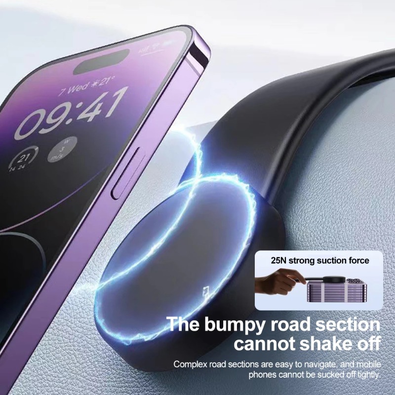 Magsafe Magnetic Suction Bracket XJ66 Clip Mount Phone Holder Universal for IPhone17 16 15 14 13 12 Pro Car Phone Stand - Image 9