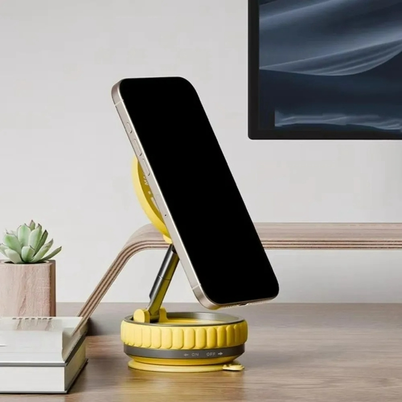 Universal Foldable Magnetic Vacuum Adsorption Phone Holder 360° Rotating Stable Car Mount - Image 2