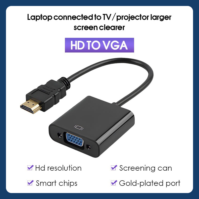 Display Port to VGA Converter 1080P DP to VGA Adapter Cable for Projector DTV TV HDVD Laptop - Image 3