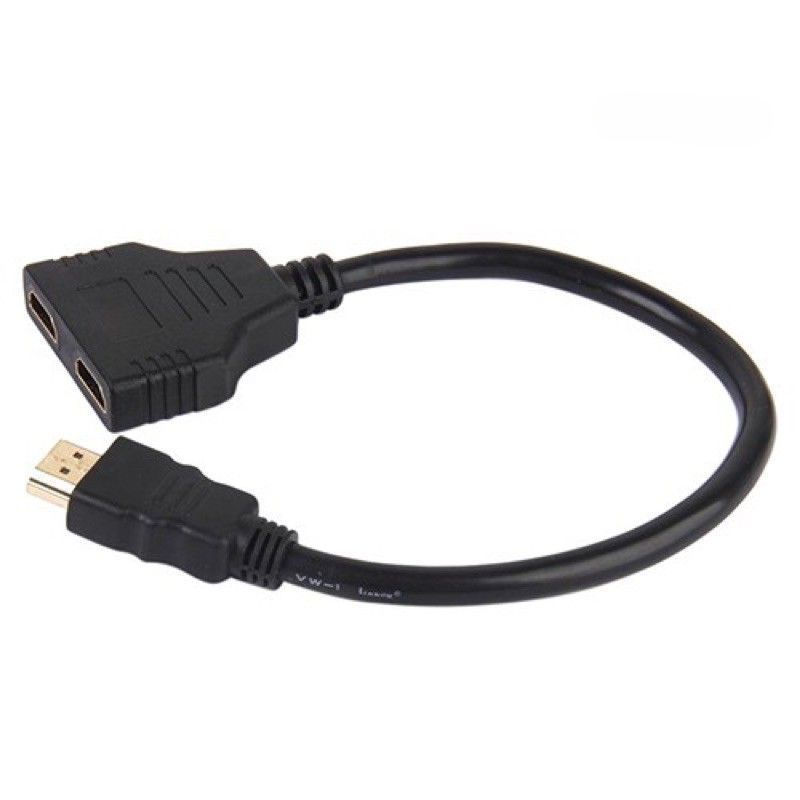 HDMI Cable for Monitor Male to 2 Female 1 In 2 Out Splitter Cord 1080P HDMI Port Adapter