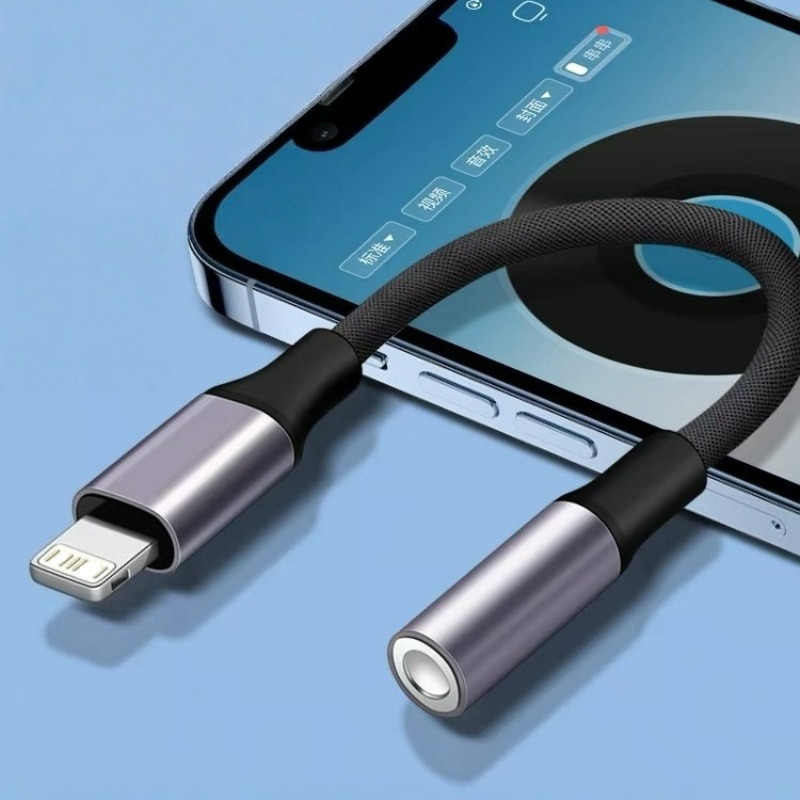 L to 3.5mm AUX Audio Cable High-Speed for iOS Phone 14 13 12 11 Pro Max Headphone Adapter Pro