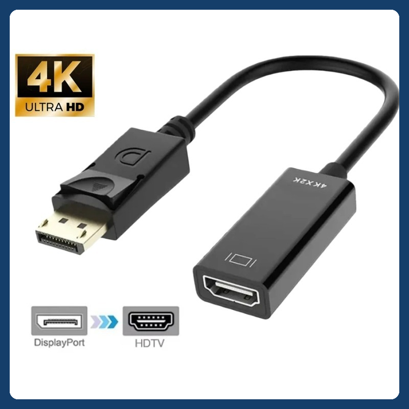 DisplayPort to HDMI Cable 4K DP to HD Adapter Male to Female with PD 3.0 for Laptop PC Display - Image 2