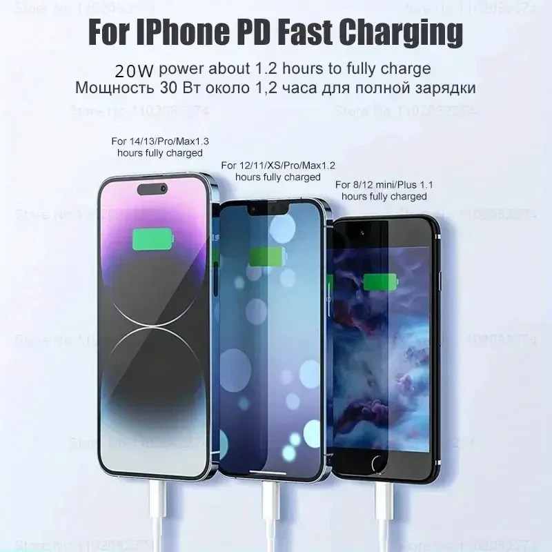 PD 20W Fast Charging USB C to L Cable 1M Type-C to iOS Data Cord for iPhone 14 13 12 11 Pro Max Plus Mini XS XR 8 7 - Image 3