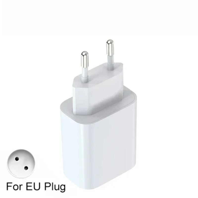Mobile Phone EU Charger USB-C Power Adapter 20W EU Plug Fast Charging Travel Chargers Phone Charger Cable