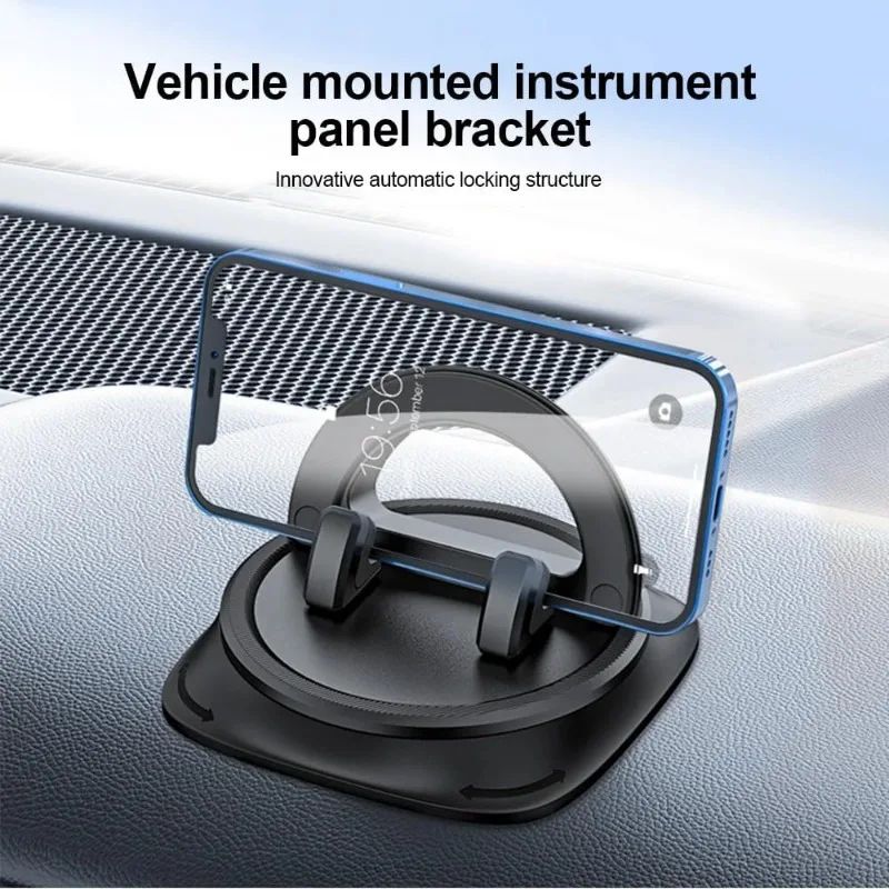 Universal 360° Rotatable ABS Triple Anti-Skid Dashboard Stand Anti-Slip Silicone Car Mobile Phone Holder - Image 6