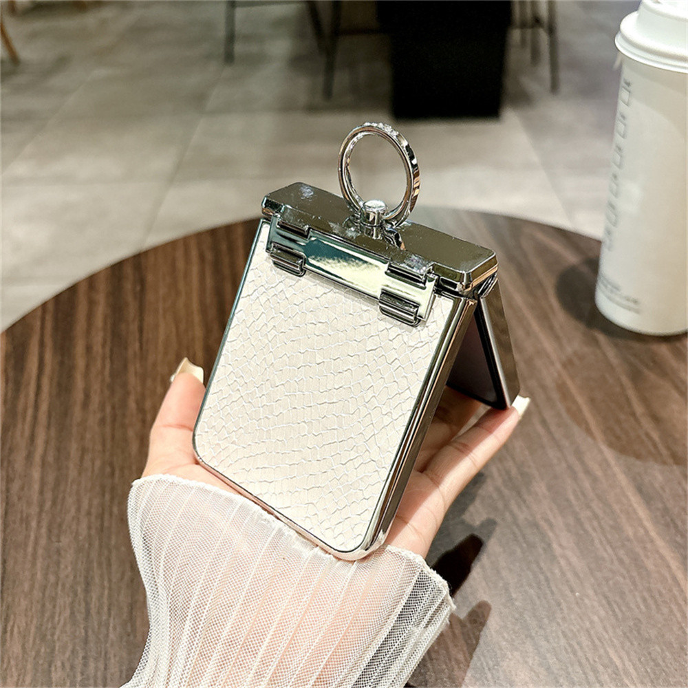 Shockproof Aesthetic Casing for Samsung Galaxy Z Flip7FE Flip6 Flip5 Beautiful Design Luxury Shiny Z Flip 6 Zflip 5 With Ring Holder Phone Case - Image 2