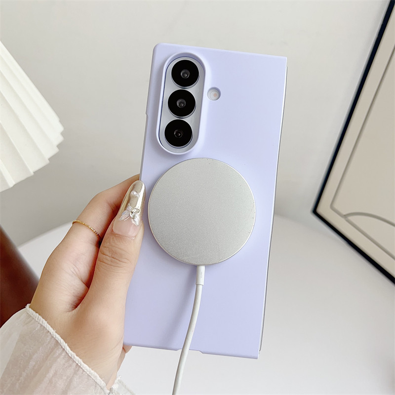 Couple Magnetic for Samsung Galaxy Z Fold 7 Case Elegant Wireless Charging Z Fold7 Screen Guard Phone Casing