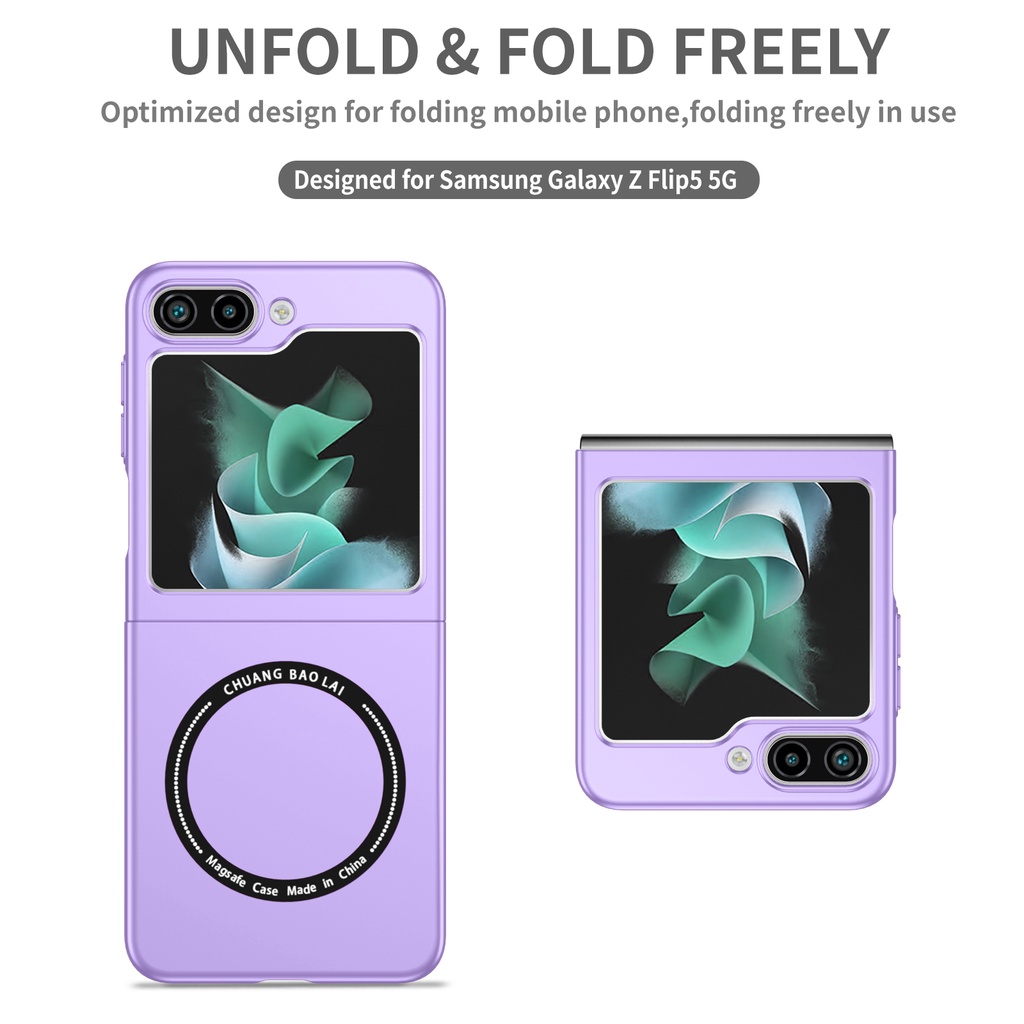 Luxury Magnetic Casing for Samsung Galaxy Z Flip 5 Foldable Z Flip5 Flip Z 5 Back Phone Case - Image 2
