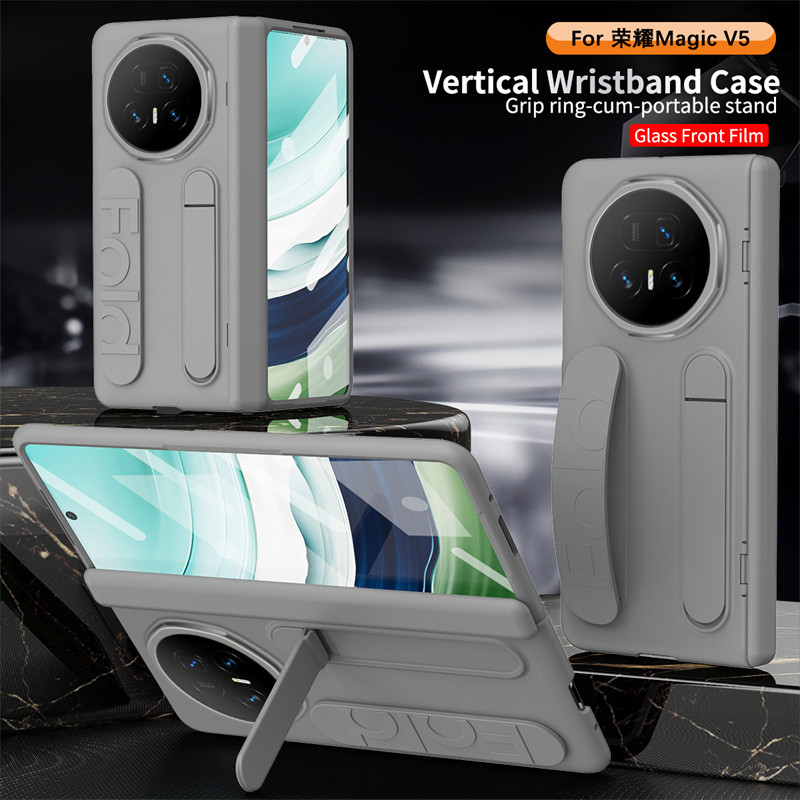 Bumper Anti-fingerprint Business Case for Honor Magic V5 Classic for Honor Magic V5 Wristband Phone Casing