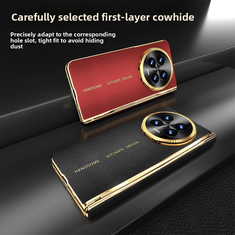 Trendy Design Red Business Magnetic Wireless Charging Casing N5 Lens Holder Anti-DROP Classic for OPPO Find N5 Screen Guard Phone Case - Image 3