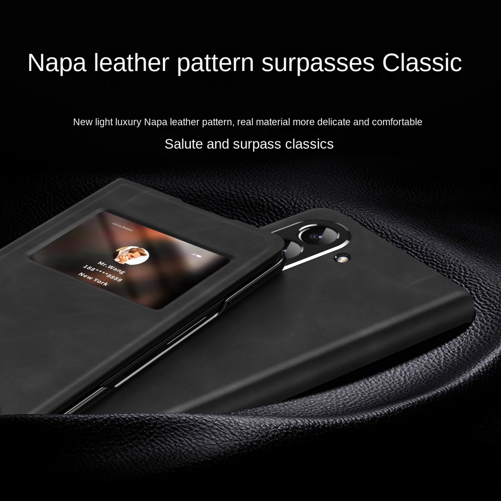 Luxury Nappa Stripe Fold Phone Casing for Samsung Galaxy Z Fold 7 6 5 Anti-drop Leather Case for Z Fold7 Fold6 Fold5 Portable Anti-fall Protection Cover
