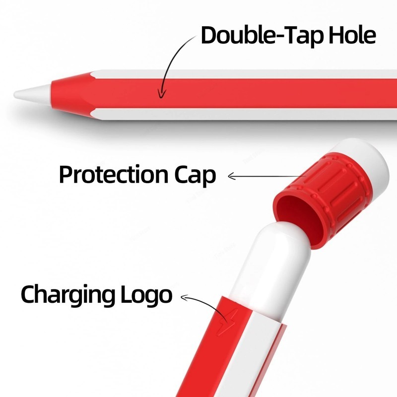 Colorful Style Pencil Case For Apple Pencil Pro Cover Soft Silicone Stylus Touch Pen Cases For Apple Pencil 2 2nd Pro Generation Cover