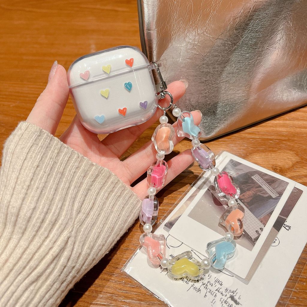 Korean Fresh Flower Earphone Case For Airpods 1/2/3/4/Pro/Pro2 Pro 2 Shockproof Headphone Bags With Keyring Accessories - Image 3