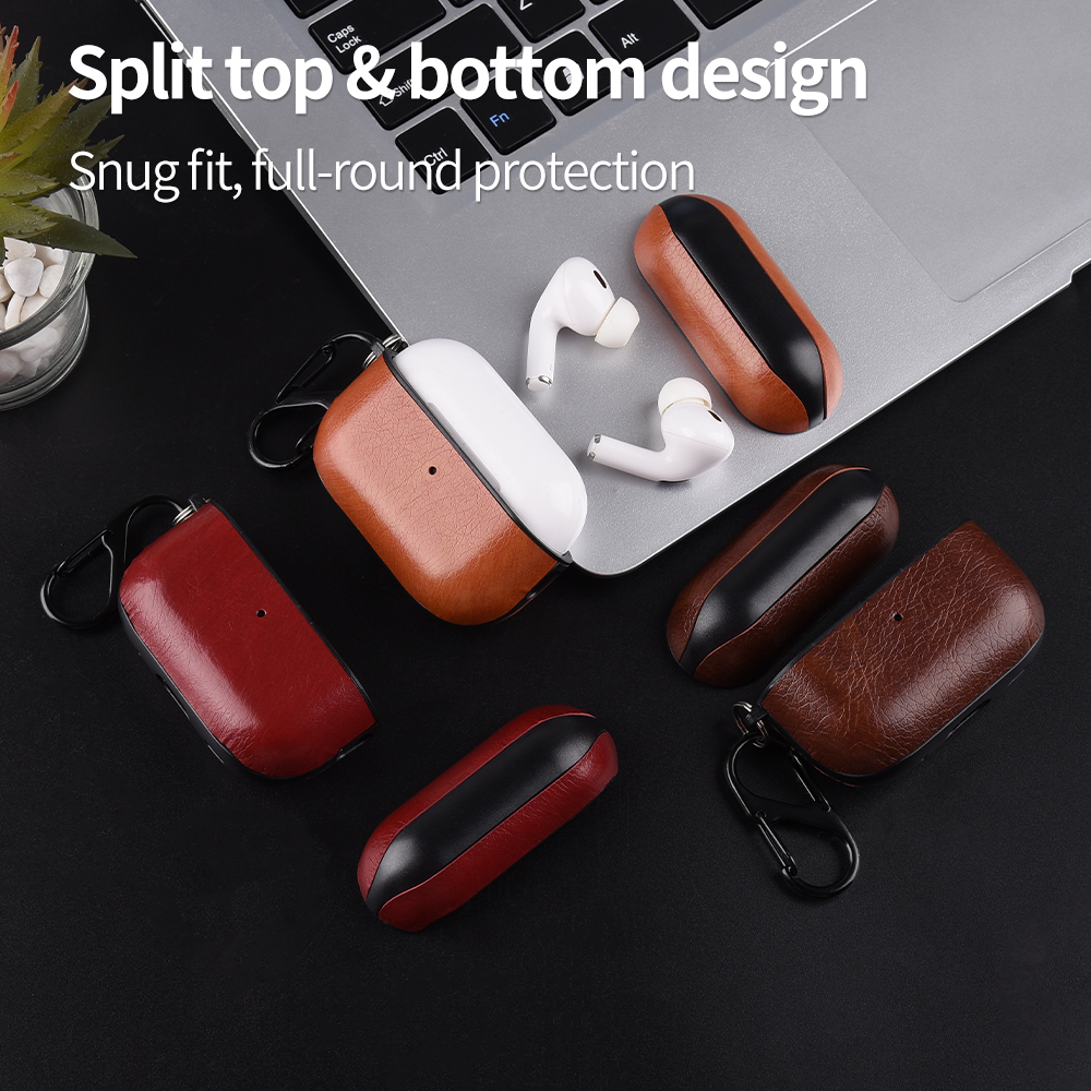 For Airpods Pro3 PU Leather Business Earphone Case Retro Airpod 4 ANC Pro2 Pro 3 Hard PC Protective Casing - Image 2
