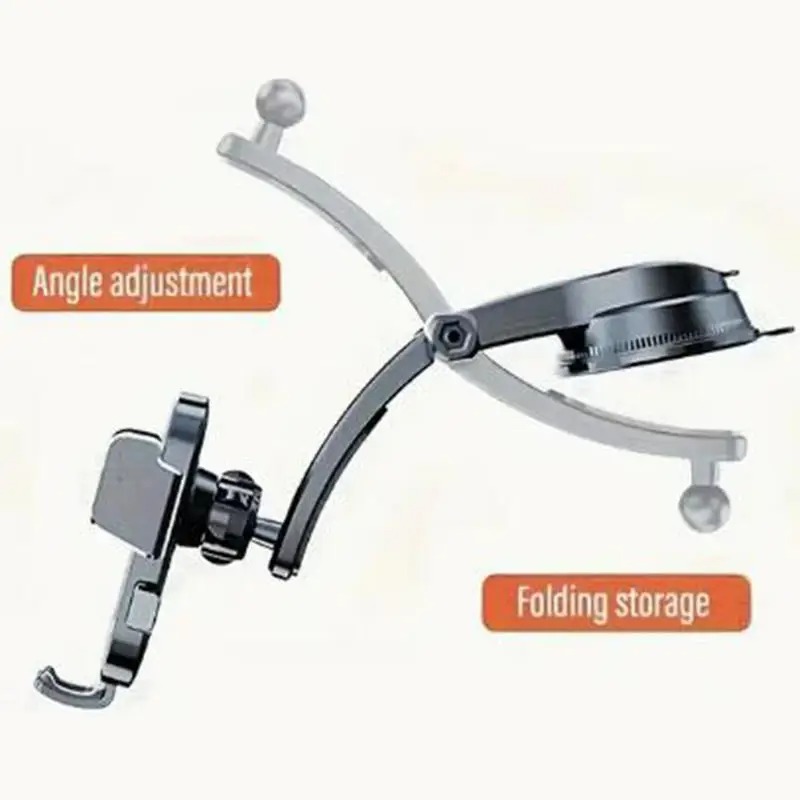 Black Car Phone Holder Dashboard Mount Stand for Navigation with Sucker Bracket Accessories