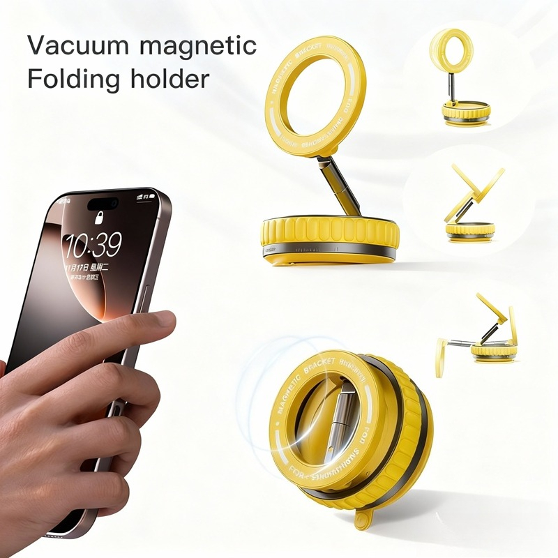 Magnetic Vacuum Adsorption Car Phone Mount with 360 Degree Rotation - Image 6