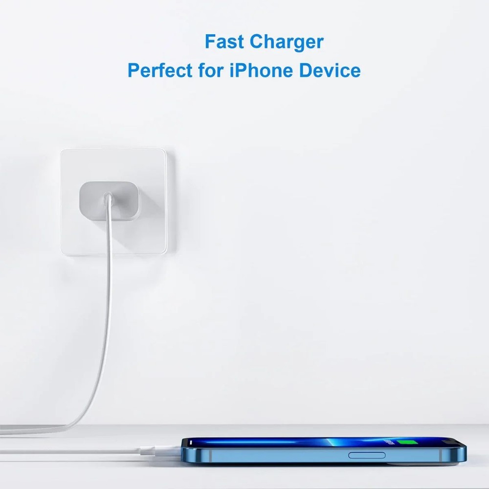 20W USB C Fast Charger For iPhone 14 13 Mini 12 11 Pro Max X XS 8 7 Plus iPad Fast Charging Type-C 1M Data Cable Phone Charger - Image 2