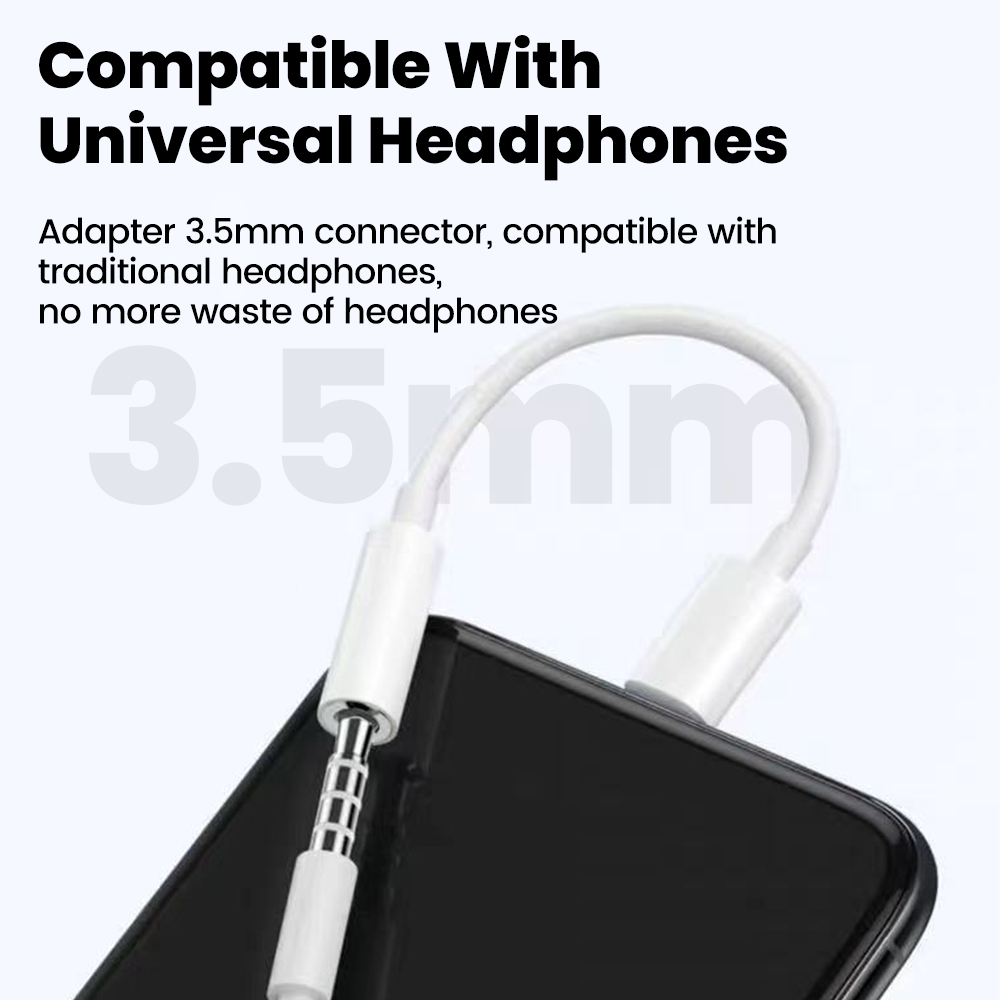 For IOS To 3.5MM Cable Adapter for Phone Headphone Audio Music Listening Live Streaming Sound Card Converter