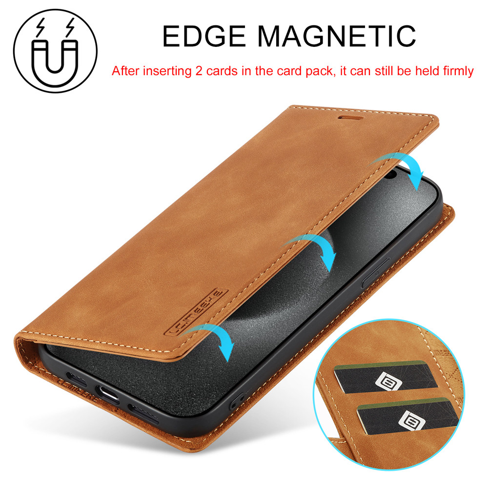 Leather Magnetic Case for iPhone 16 Pro Max 15 Pro 14 13 12 11 Pro Max 7 8 Plus Foldable Classic Cover for iPhone12 Promax 13Pro Max with Slot Phone Case - Image 3