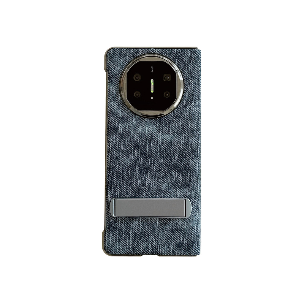 Blue Line Flip Cover IPhone Case for HUAWEI Mate X5 X3 Flip Portable Stand Denim Pattern Shockproof Hard Mobile Phone Case Cover - Image 3