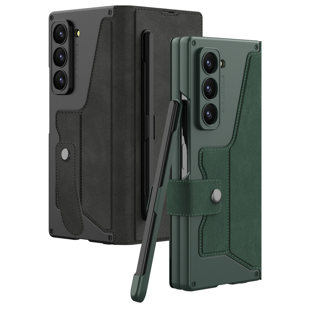 Armor Pen Slot Business Case Z Fold 7 Zfold 6 Classic for Samsung Galaxy Z Fold7 Fold6 Back Phone Casing - Image 2