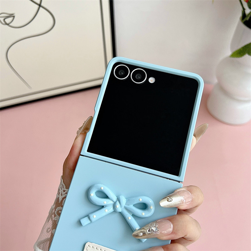 Aesthetic Luxury for Samsung Galaxy Z Flip 7 Case Elegant Hard PC Candy Color Z Flip7 Flip Z7 With Chain Phone Casing - Image 2