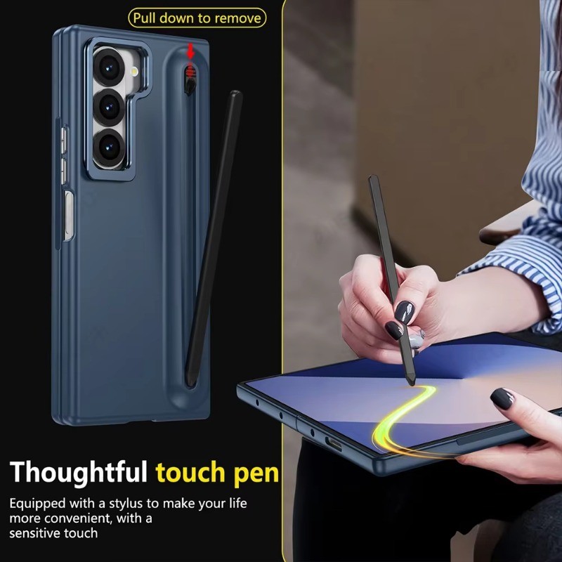 Aesthetic Luxury Casing for Samsung Galaxy Z Fold7 Fold6 Z Fold5 Fold4 Business Simple Anti-DROP Classic Z Fold 7 6 5 4 Screen Guard Phone Case - Image 2