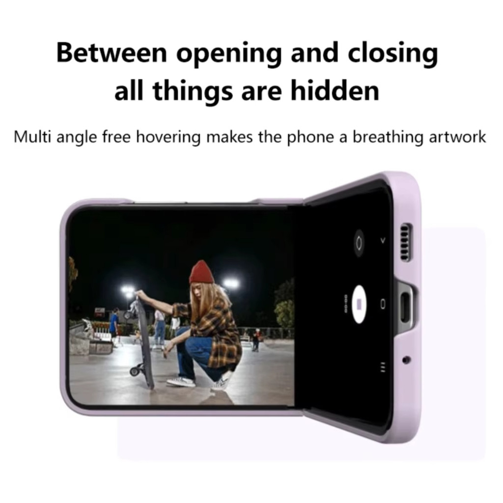 Luxury Skin Feel Phone Case for Samsung for Galaxy Z Flip 7 FE 6 5 Silicone Finger Ring Shockproof 2-piece Candy Color Hard PC Cover - Image 3