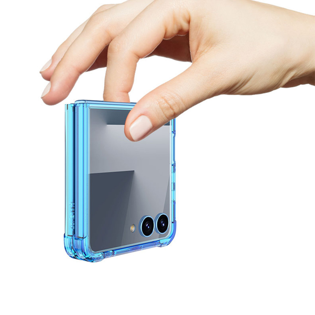 For Samsung Galaxy Z Flip 7 Aesthetic Bumper Case Ins Airbag Cushion Transparent With Ring Holder Cover