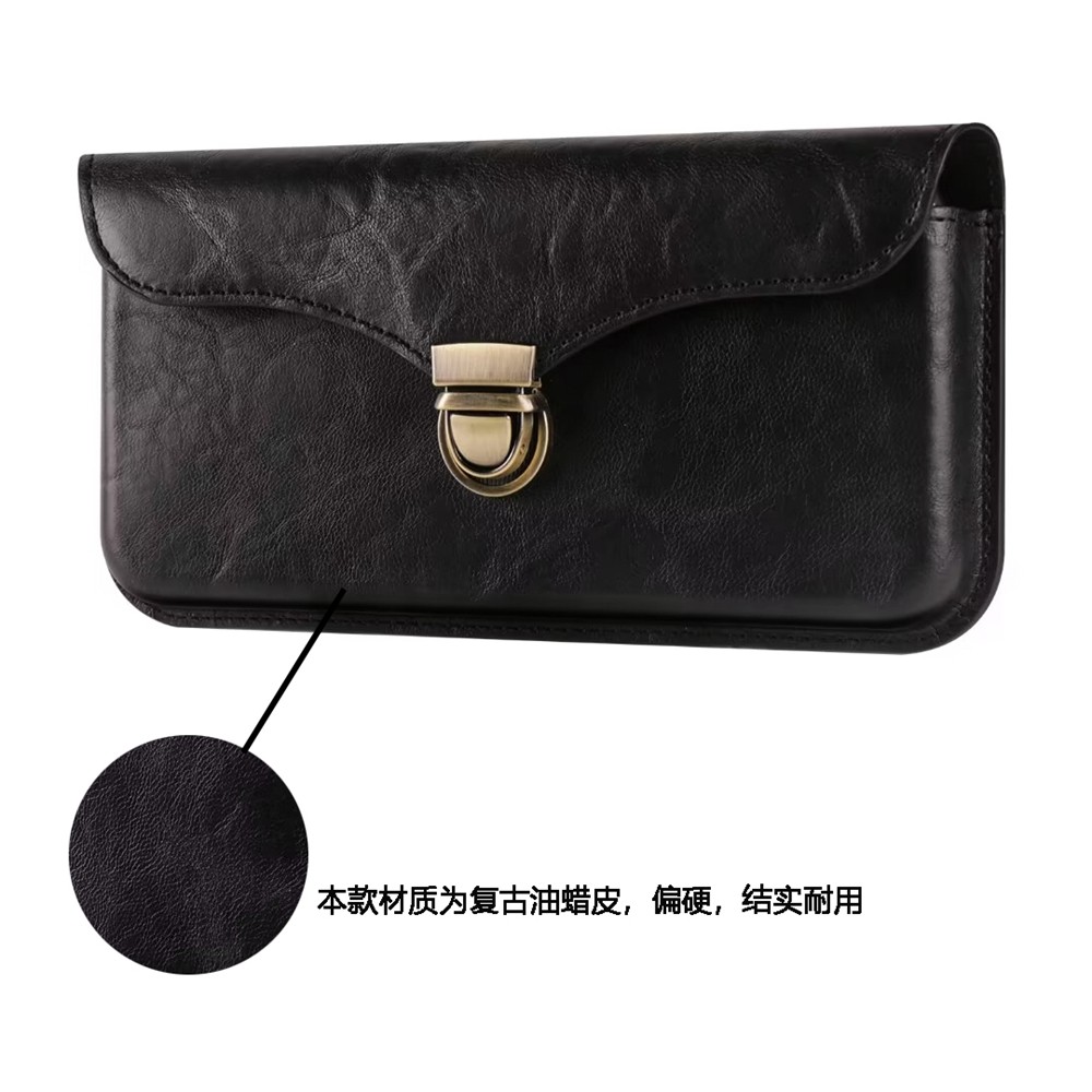 Fashion Men Waist Bag Universal Leather Case for Mens Waist Pack Belt Clip Bag for Mobile Phone Pouch Holster Casual Belt Clip Bag - Image 3