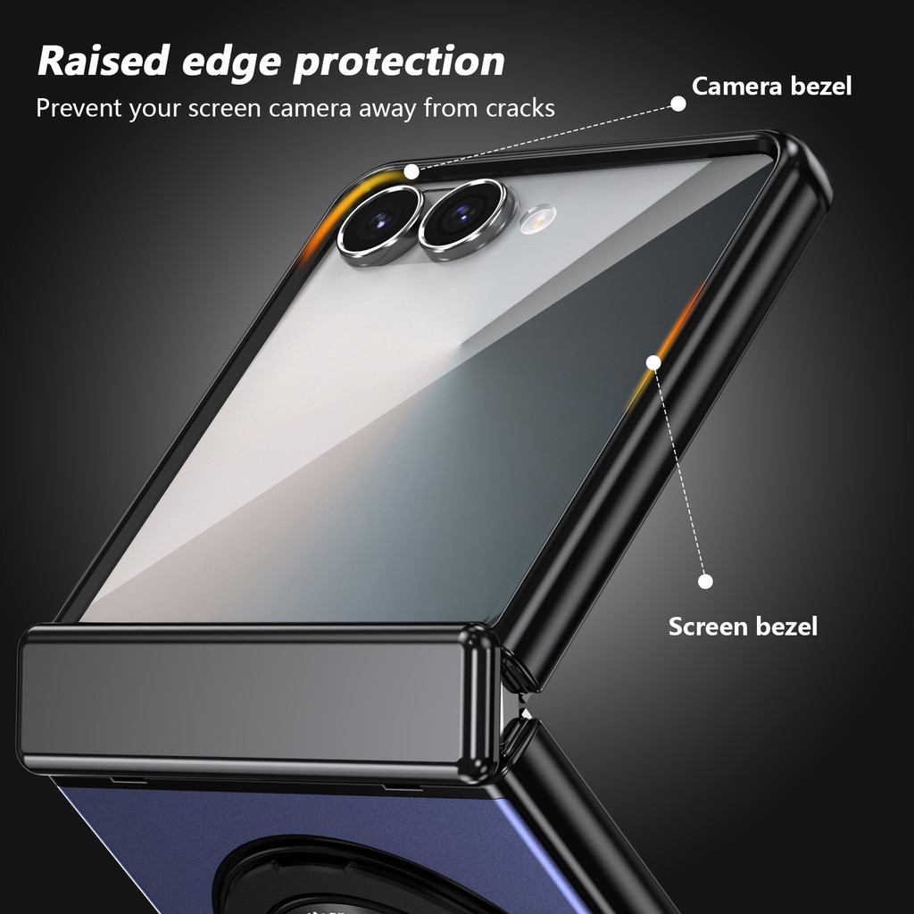 Rugged Anti-fingerprint Anti-Scratch Case Zflip3 Flip4 Flip5 Flip6 Flip7 FE Finewoven PU Classic for Samsung Galaxy Z Flip 7 6 5 4 3 With Bracket Phone Casing - Image 2