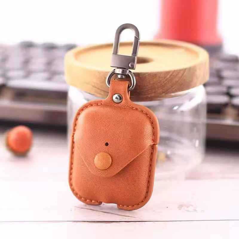 Protective Bag Leather Swivel Clasps Sleeve Cover Luxury Storage Earphone Case for AirPods Charging Box for Airpods with Hook - Image 2