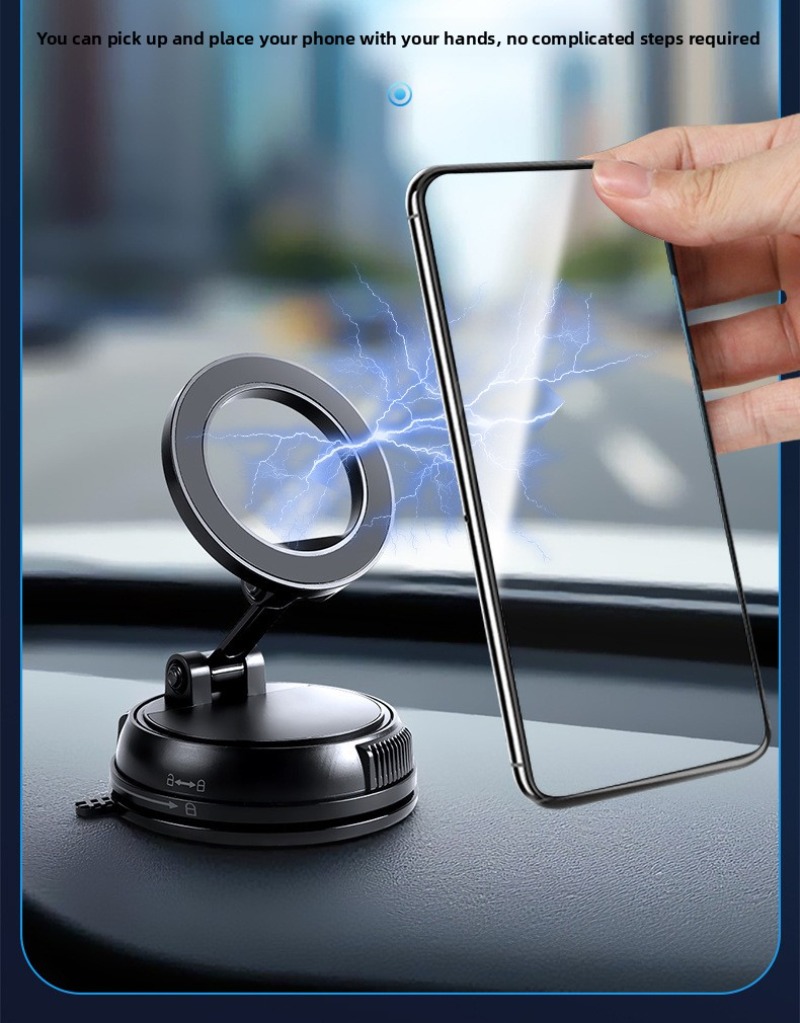 C-09 Adjustable 360° Rotation Vacuum Adsorption Foldable Magnetic Phone Holder - Image 5
