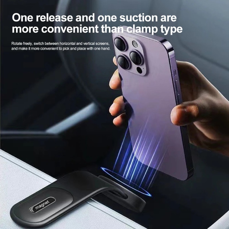 Magsafe Magnetic Suction Bracket XJ66 Clip Mount Phone Holder Universal for IPhone17 16 15 14 13 12 Pro Car Phone Stand - Image 2
