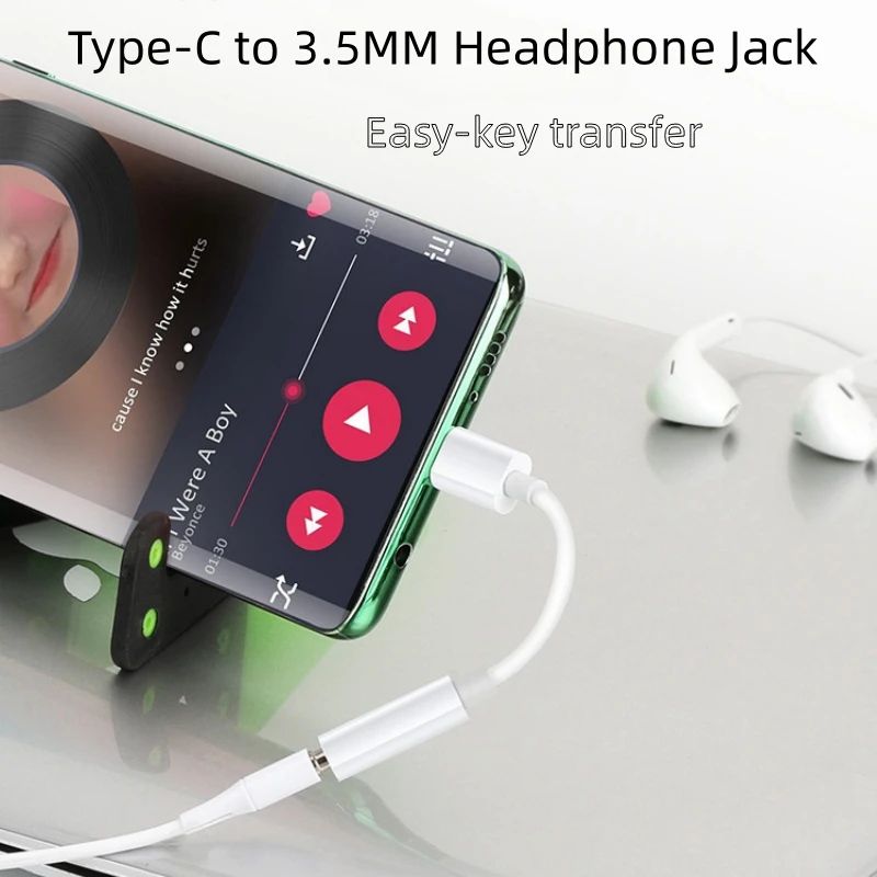 Type-C to 3.5mm Headphone Jack AUX Converters Adapter for Android Phone and Tablet Audio Conversion Cable - Image 2