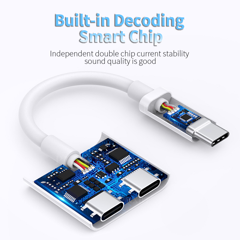 2-in-1 USB-C to 3.5mm AUX Audio & PD Fast Charging Adapter for Samsung S24 Huawei Pro - Image 3