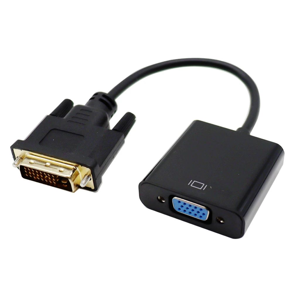 DVI-D Male to VGA Female Adapter HD 1080P DVI 24+1 to VGA  Adapter Cable Converter for PC Computer Monitor