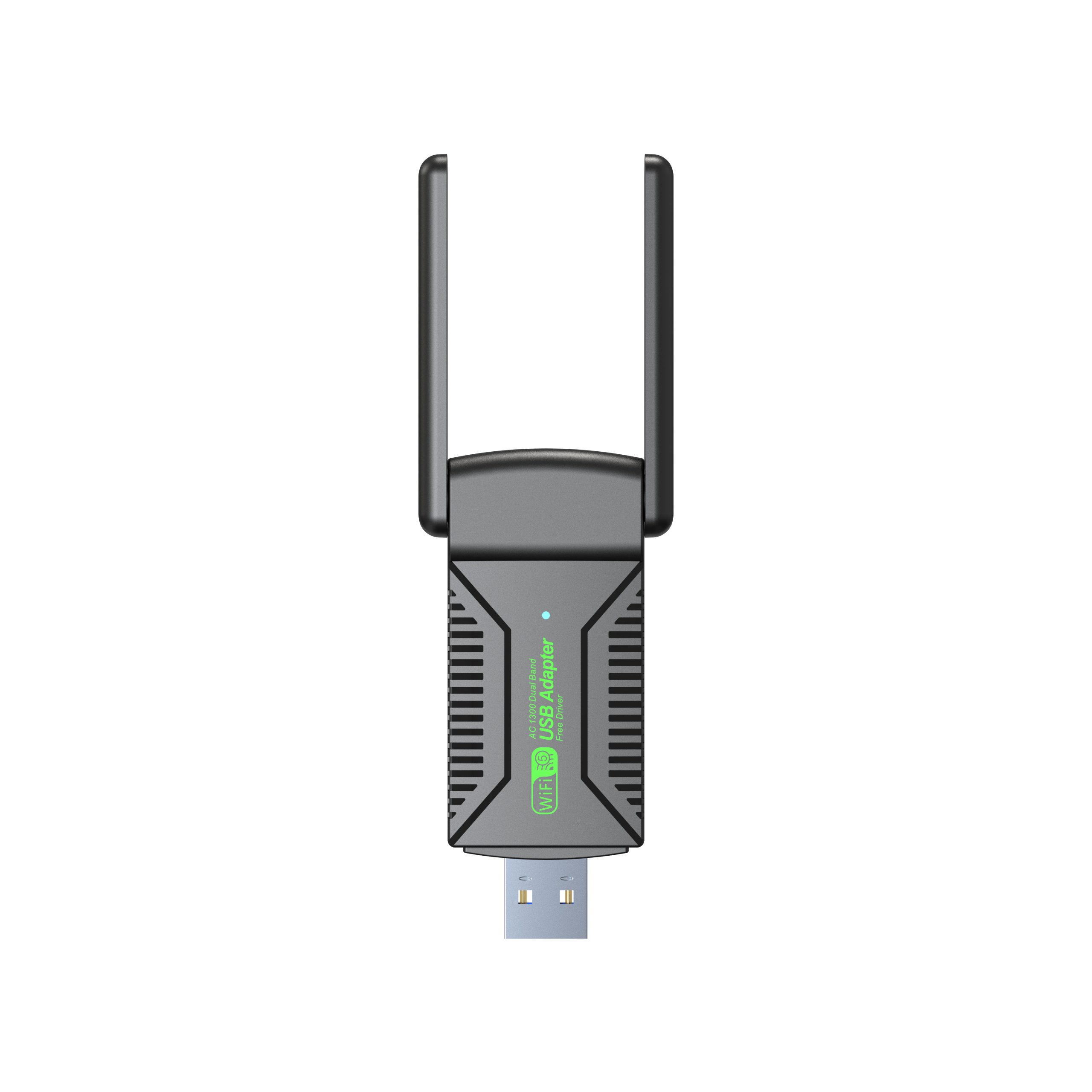 Dual Band 2.4G/5Ghz 1300Mbps WiFi USB3.0 Adapter Wi-Fi Dongle Receiver 802.11AC High-Speed Wireless Network Card Driver Free